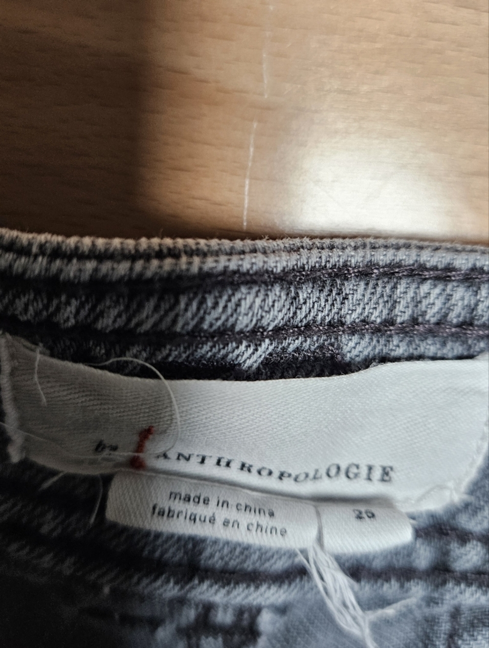 Anthropologie Utility Cargo Pants Cropped Washed Gray Size 25 - Picture 5 of 5